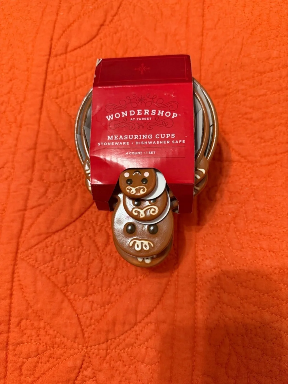 Wondershop Brown Gingerbread Stackable Measuring Cups New